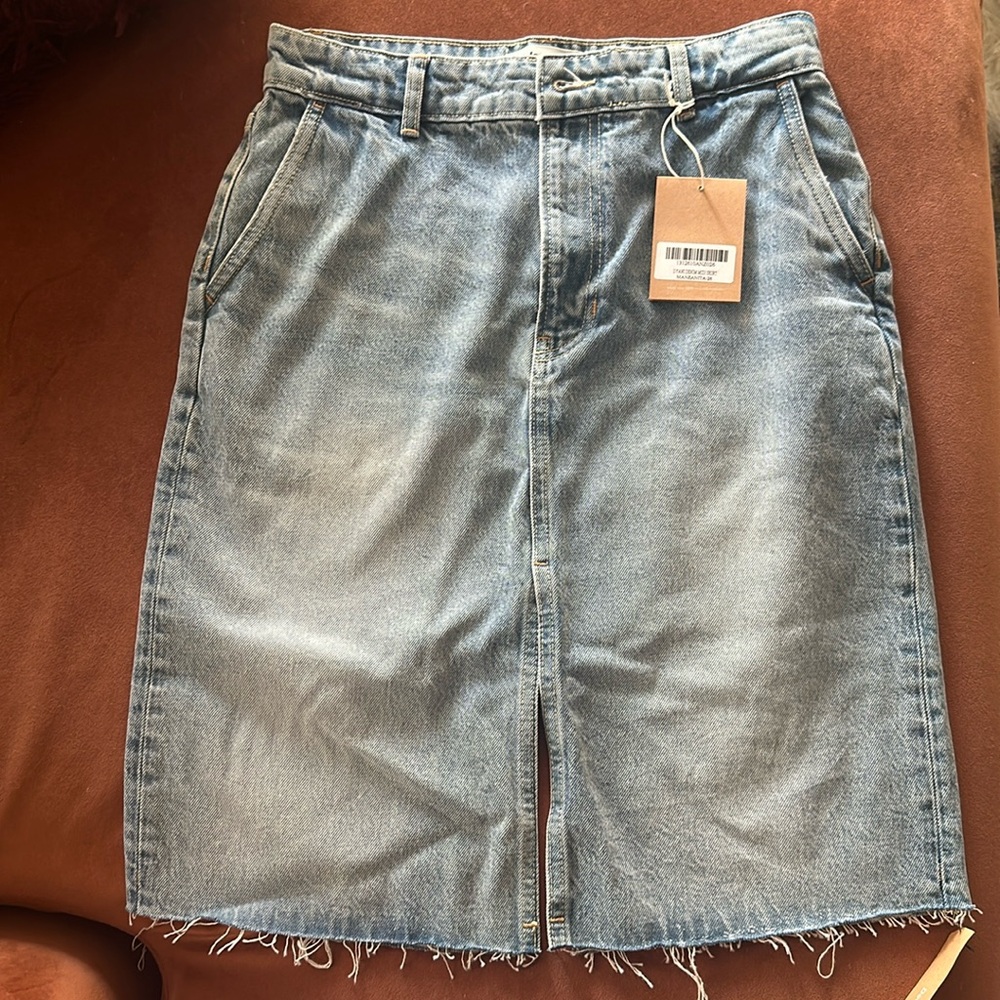 Dyani Denim Midi Skirt - 26
